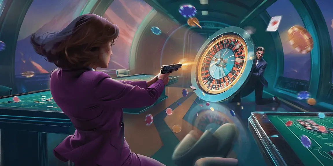 Spinational Agentin am Roulette-Rad