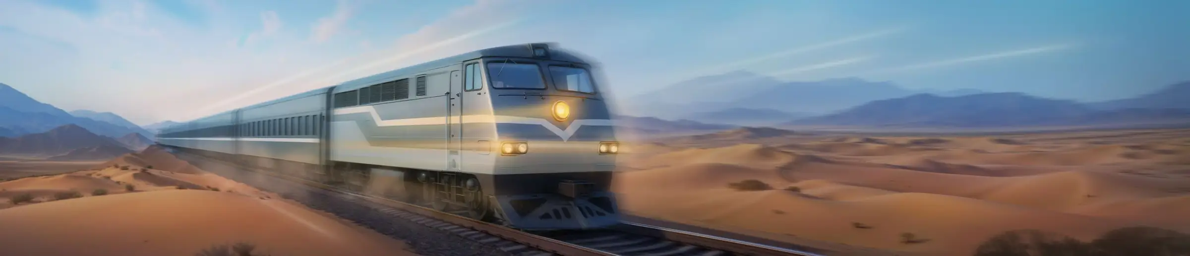 Diesellok der Spinational VIP-Stufe 1 in der Wüste